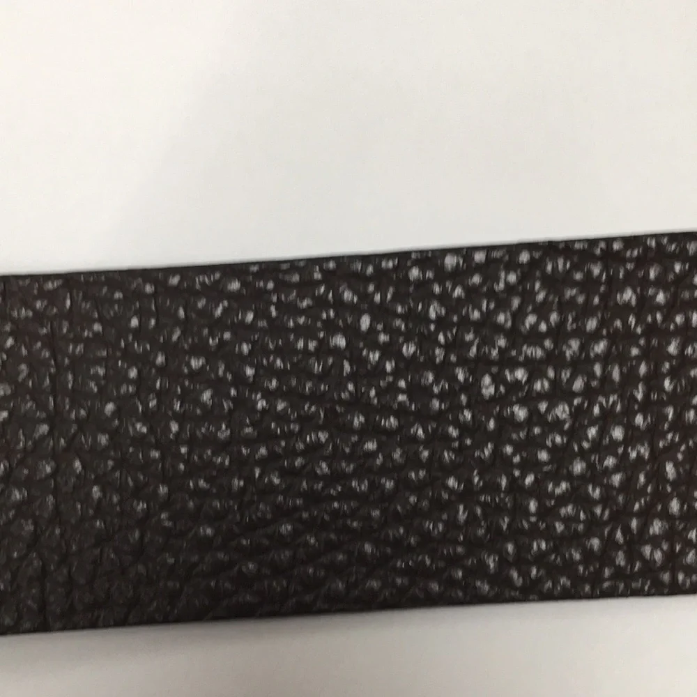Hugo Boss Genuine Textured Cow Leather Belt Brown Size 85-32 Silver Preppy